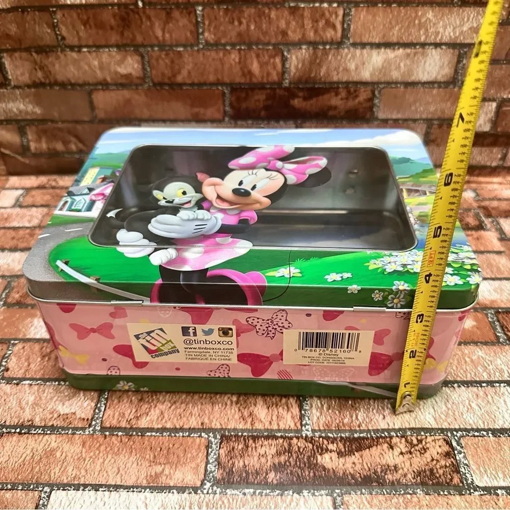 Disney Minnie Mouse Tin Lunch Metal Box with clear window